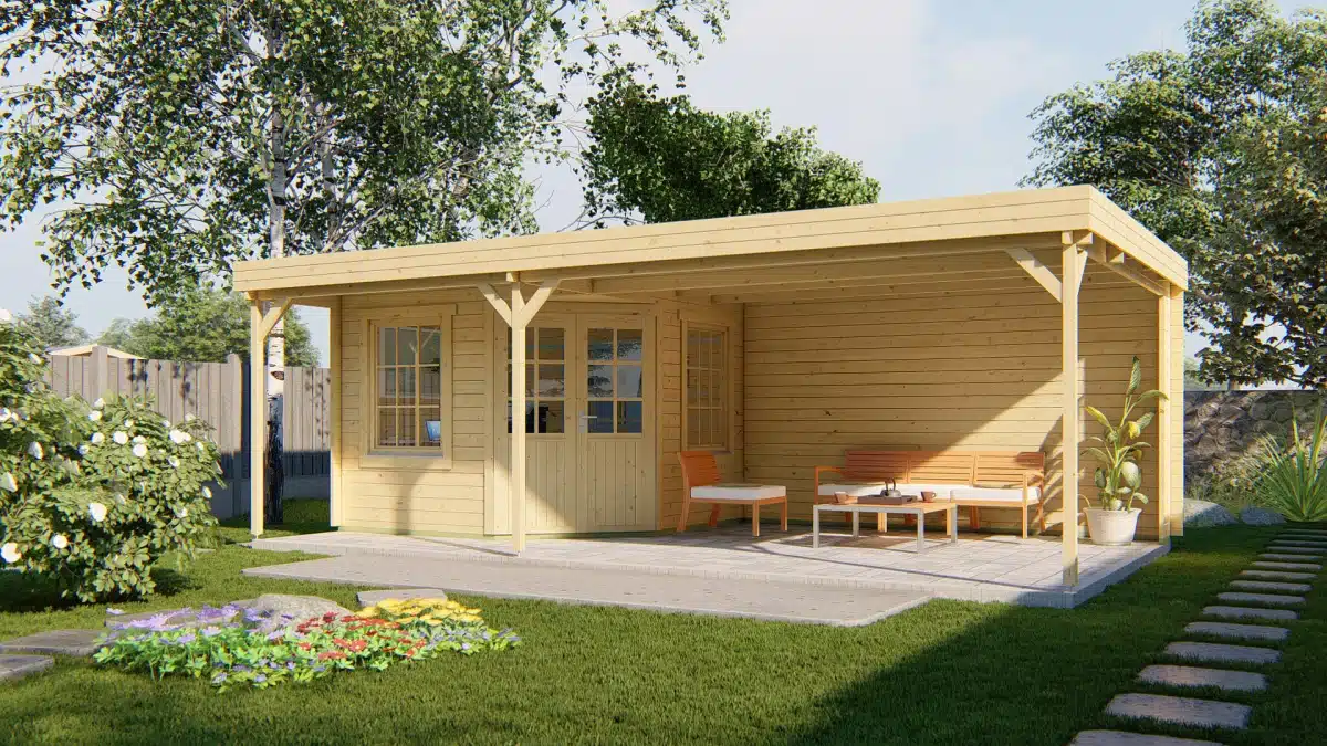 Blokhut – Tuinhuis Annette | 40 mm | vuren Red Class Wood geïmpregneerd