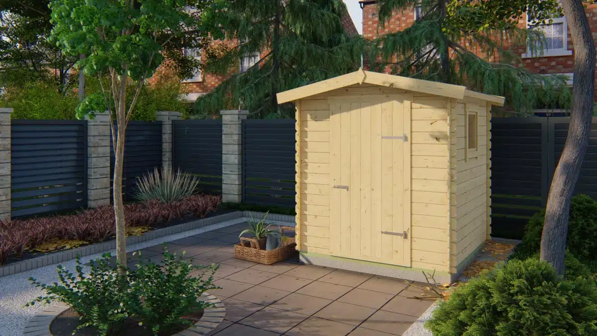 Blokhut – Tuinhuis Argo | 19 mm | vuren bruin geïmpregneerd