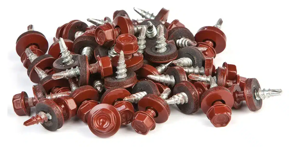Aquapan / Easypan schroeven – rood – 20 mm – doos van 40 stuks