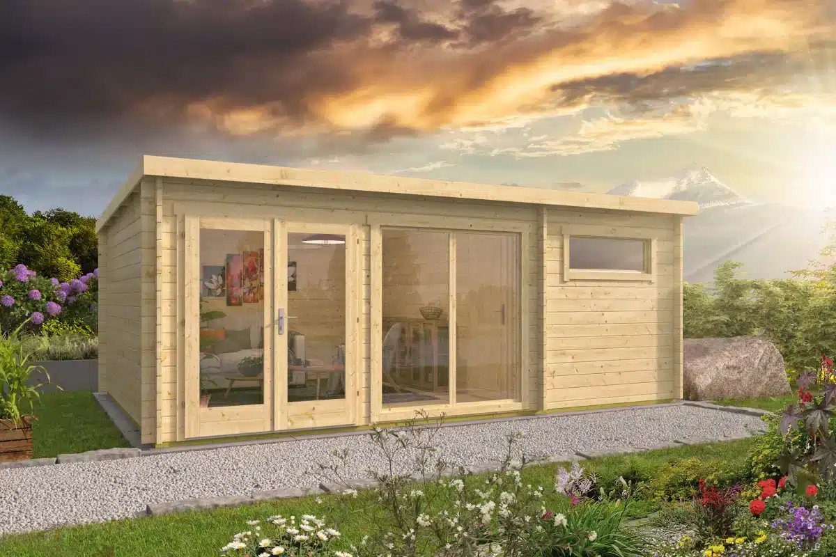 Blokhut – Tuinhuis Flow 2.0 | 40 mm | vuren onbehandeld