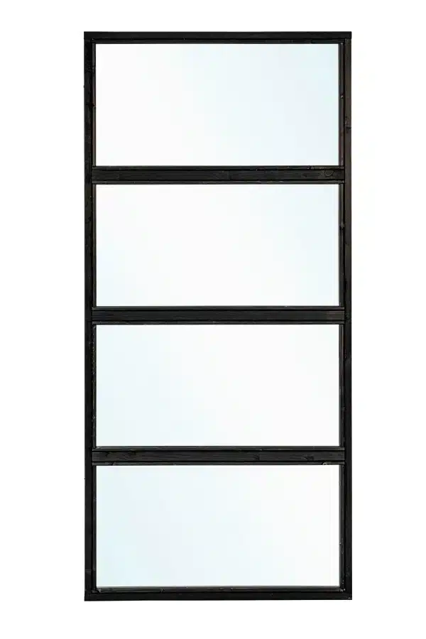 Glaswand modern zwart dubbel Wandmodule B99 x H224 cm