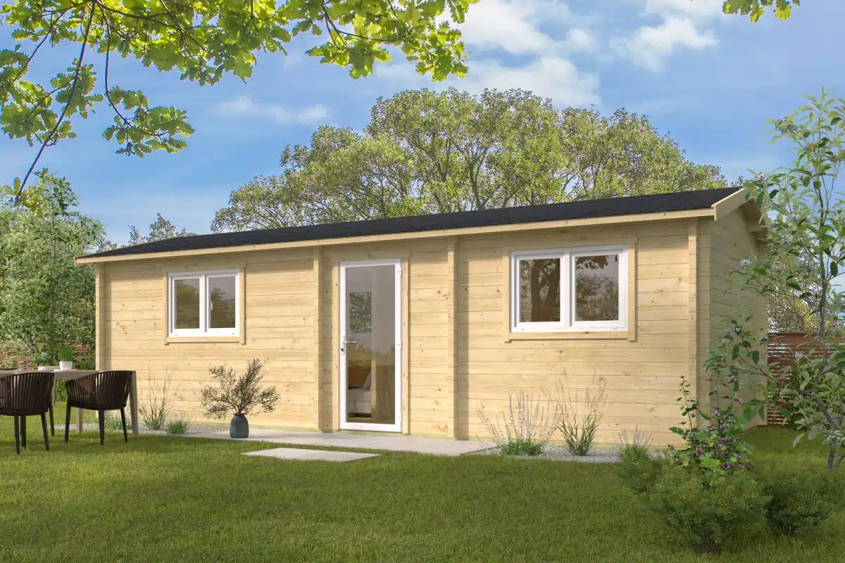 Blokhut – Tuinhuis Ava | 70 mm | vuren Red Class Wood geïmpregneerd