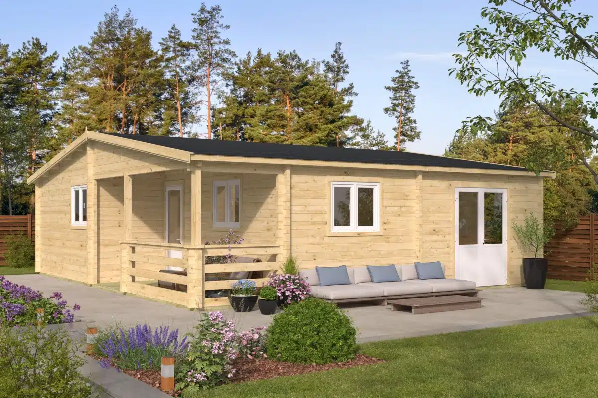 Blokhut – Tuinhuis Azores | 70 mm | vuren Red Class Wood geïmpregneerd