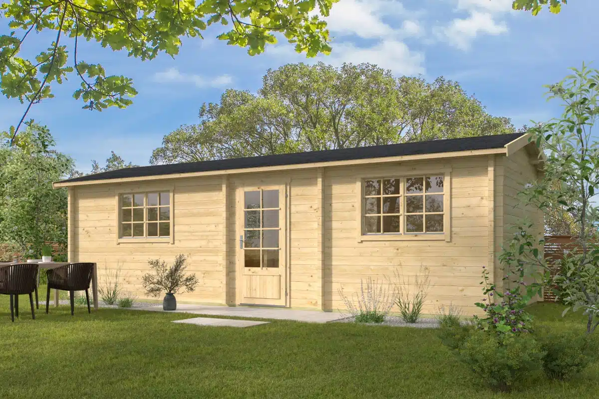 Blokhut – Tuinhuis Ava | 70 mm | vuren Red Class Wood geïmpregneerd