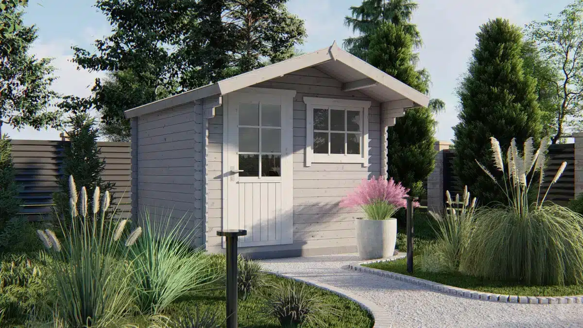 Blokhut – Tuinhuis Bo | 28 mm | vuren groen geïmpregneerd