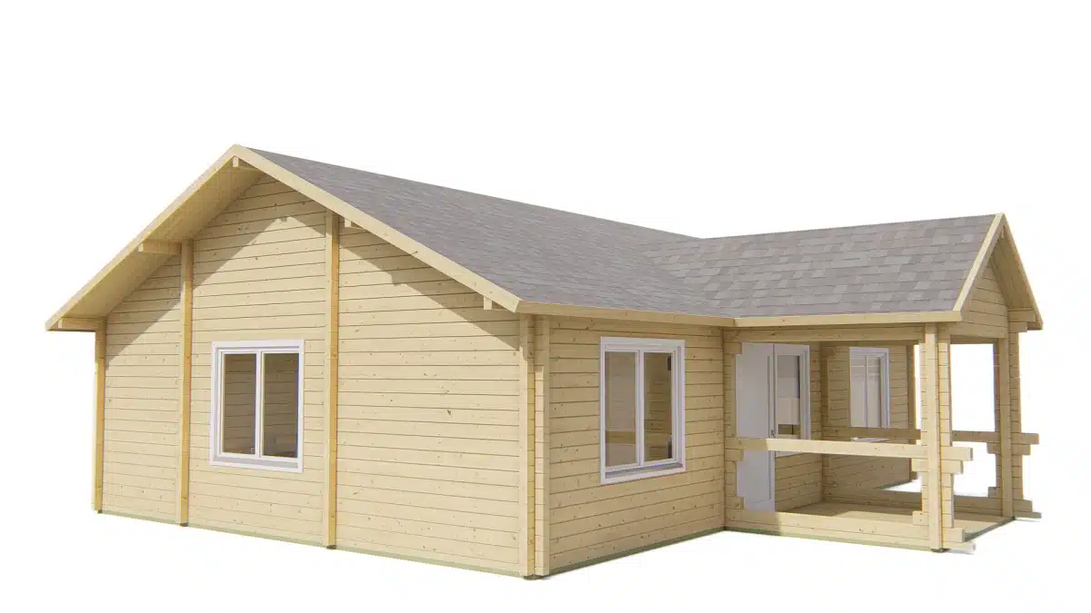 Blokhut – Tuinhuis Finn | 92 mm | vuren onbehandeld