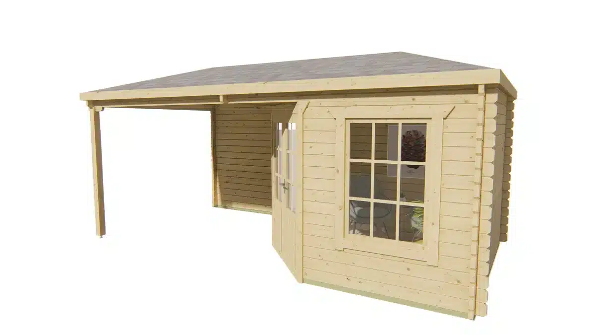 Blokhut – Tuinhuis Jutta | 44 mm | onbehandeld
