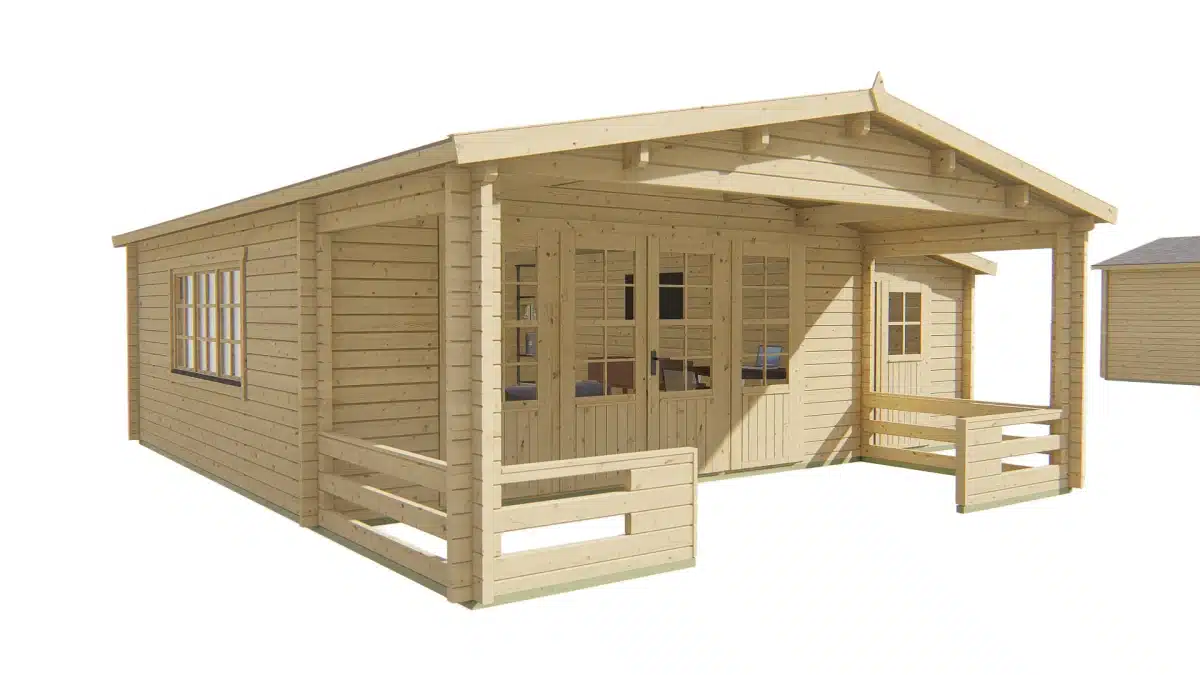 Blokhut – Tuinhuis Liverpool | 58 mm | vuren onbehandeld
