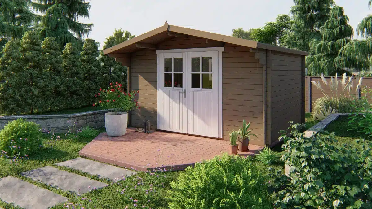 Blokhut – Tuinhuis Murcia | 34 mm | vuren onbehandeld