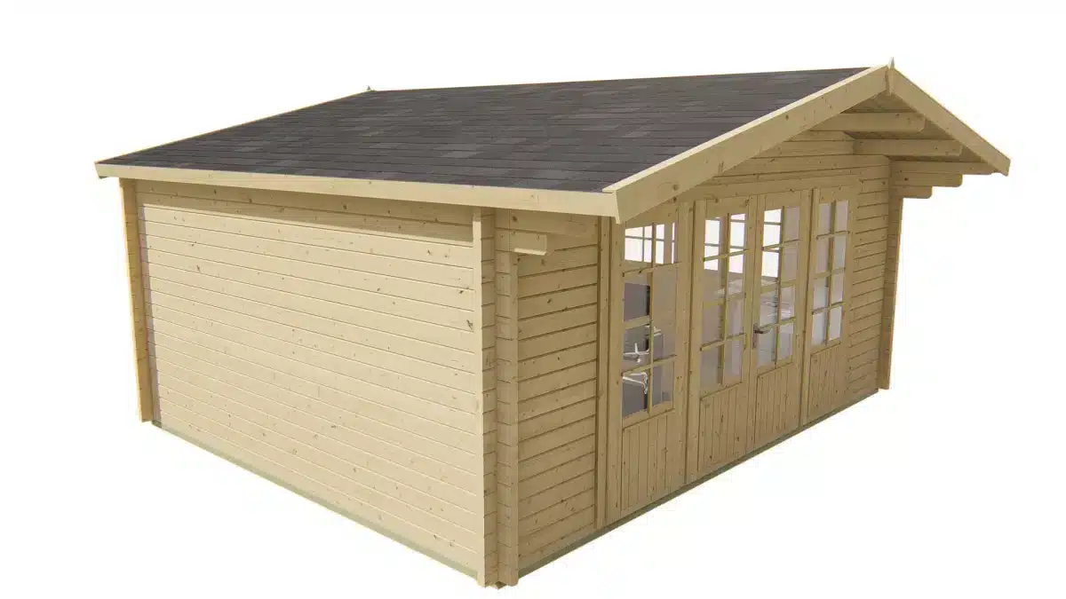 Blokhut – Tuinhuis Newcastle | 58 mm | vuren onbehandeld