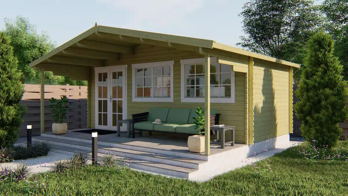 Blokhut – Tuinhuis Pinkus | 44 mm | vuren onbehandeld
