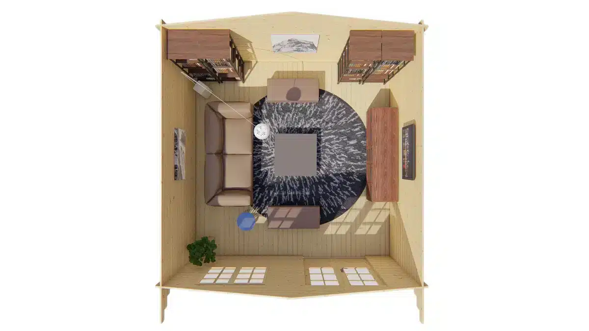 Blokhut – Tuinhuis Salamanca | 34 mm | vuren onbehandeld
