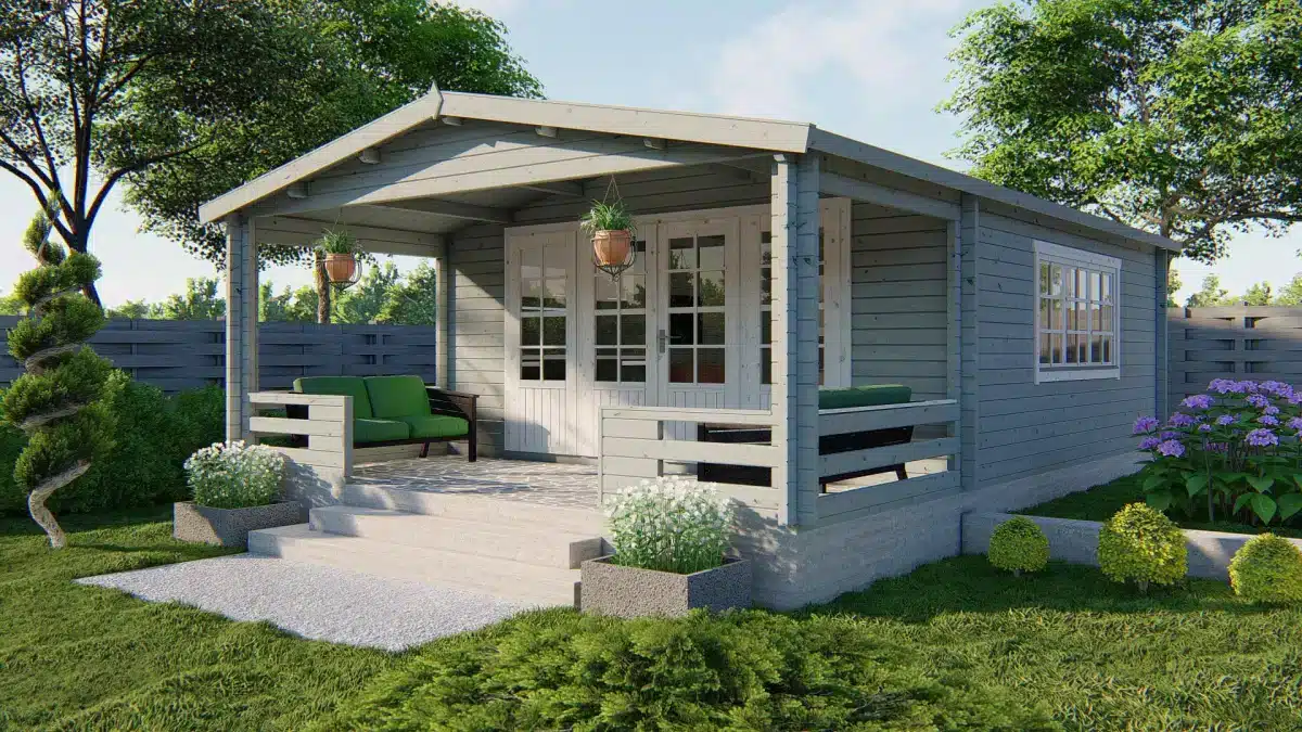 Blokhut – Tuinhuis Wigan | 58 mm | vuren onbehandeld