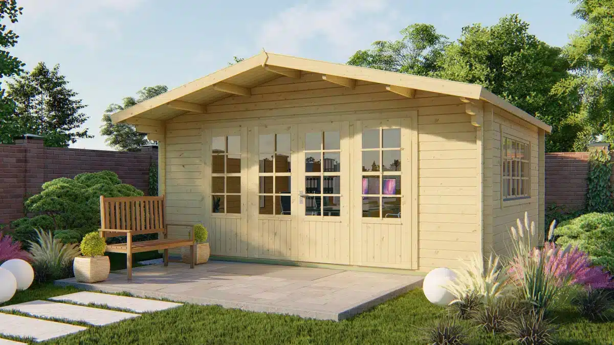 Blokhut – Tuinhuis Newcastle | 58 mm | vuren onbehandeld