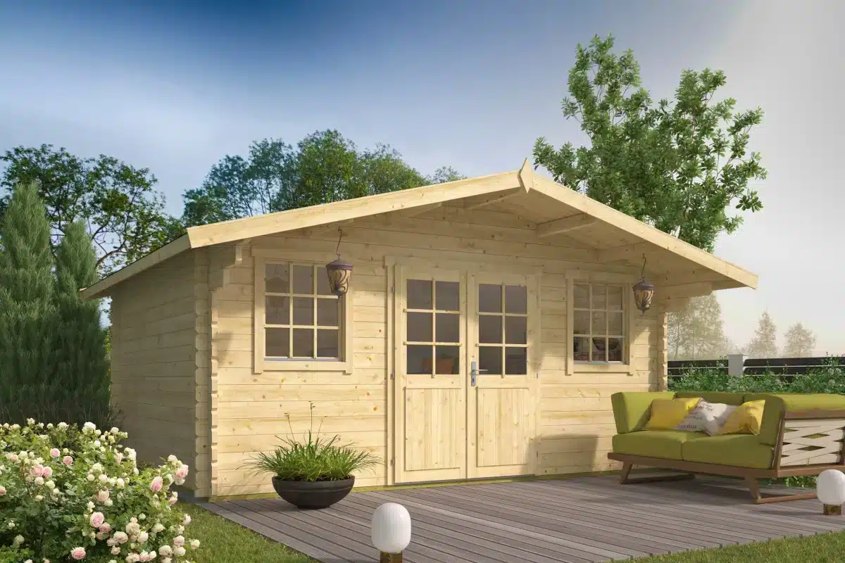 Blokhut – Tuinhuis Pavel | 44 mm | vuren onbehandeld