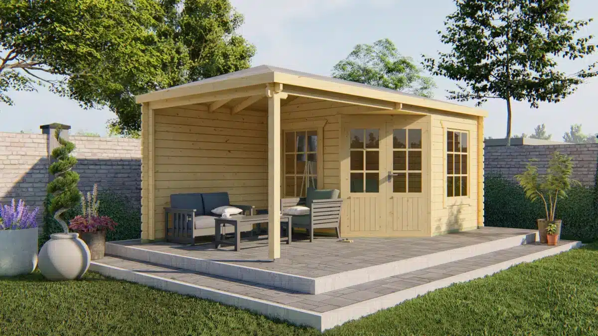 Blokhut – Tuinhuis Jutta | 44 mm | onbehandeld