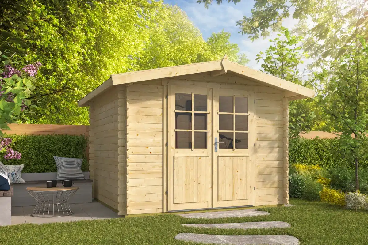 Blokhut – Tuinhuis Bjarni | 28 mm | Red Class Wood geïmpregneerd