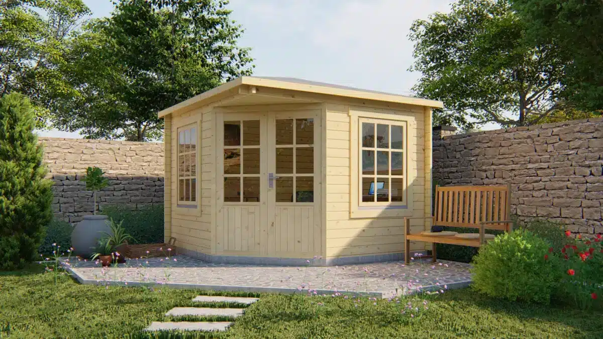 Blokhut – Tuinhuis Emma | 40 mm | vuren onbehandeld