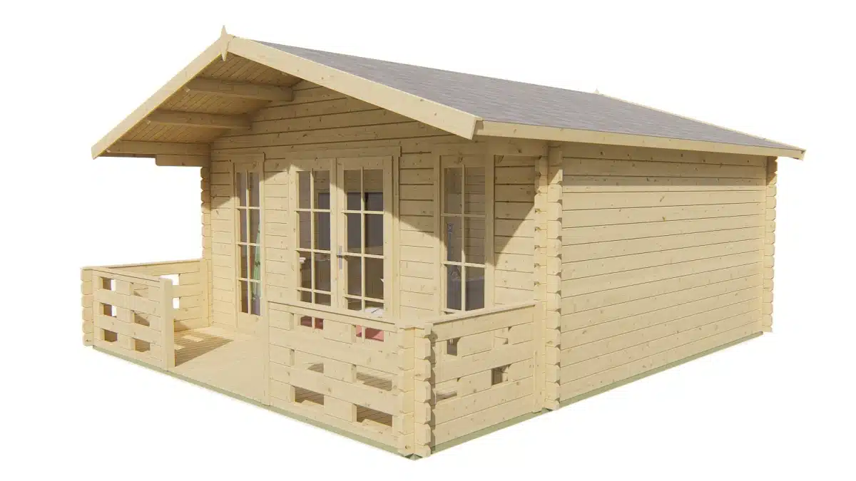 Blokhut – Tuinhuis Bayern | 44 mm | vuren Red Class Wood geïmpregneerd