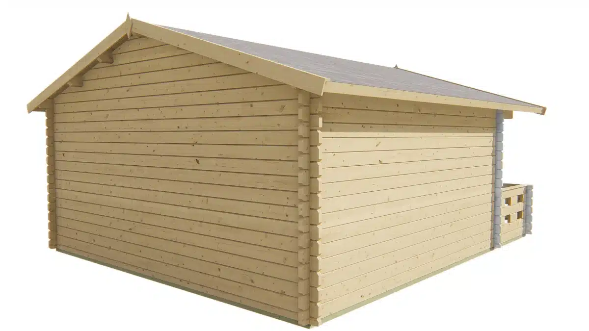 Blokhut – Tuinhuis Bayern | 44 mm | vuren Red Class Wood geïmpregneerd