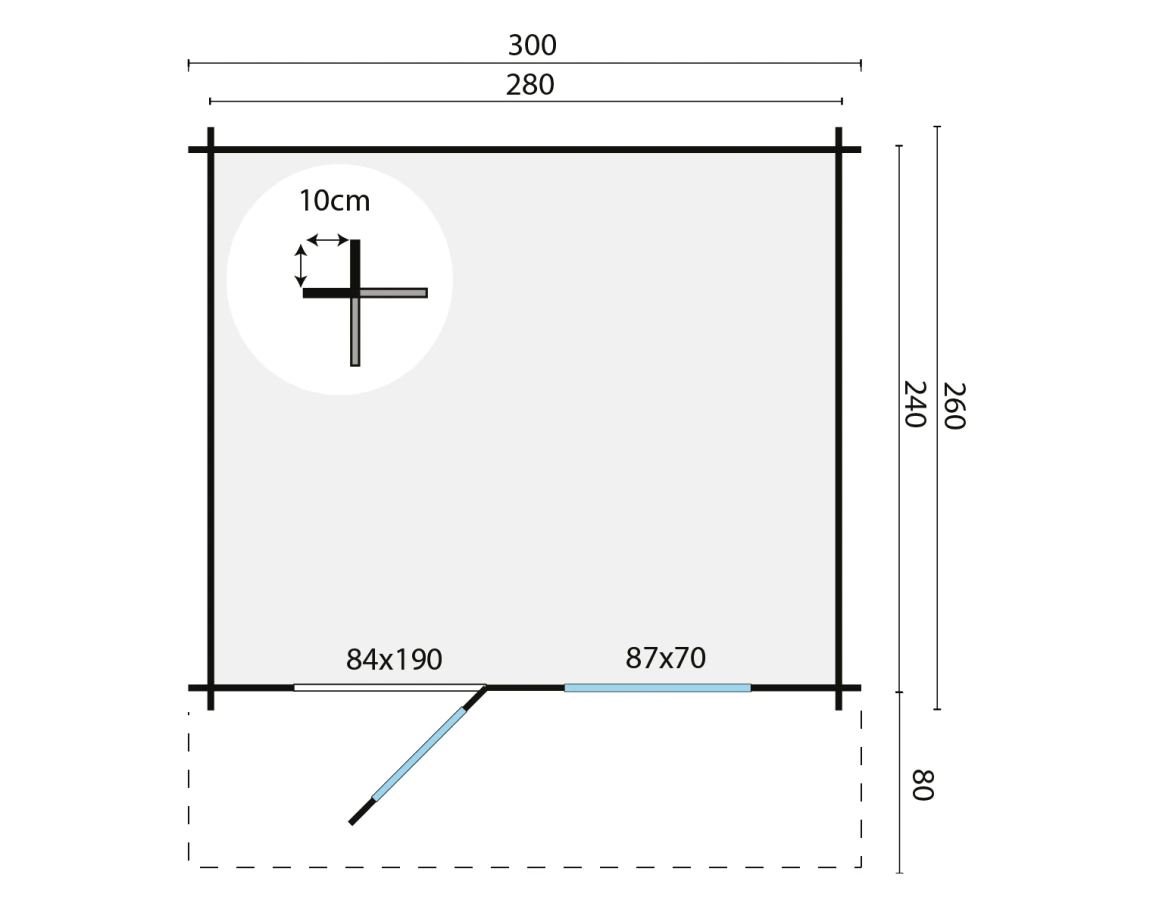 Blokhut – Tuinhuis Björn | 28 mm | vuren Red Class Wood geïmpregneerd
