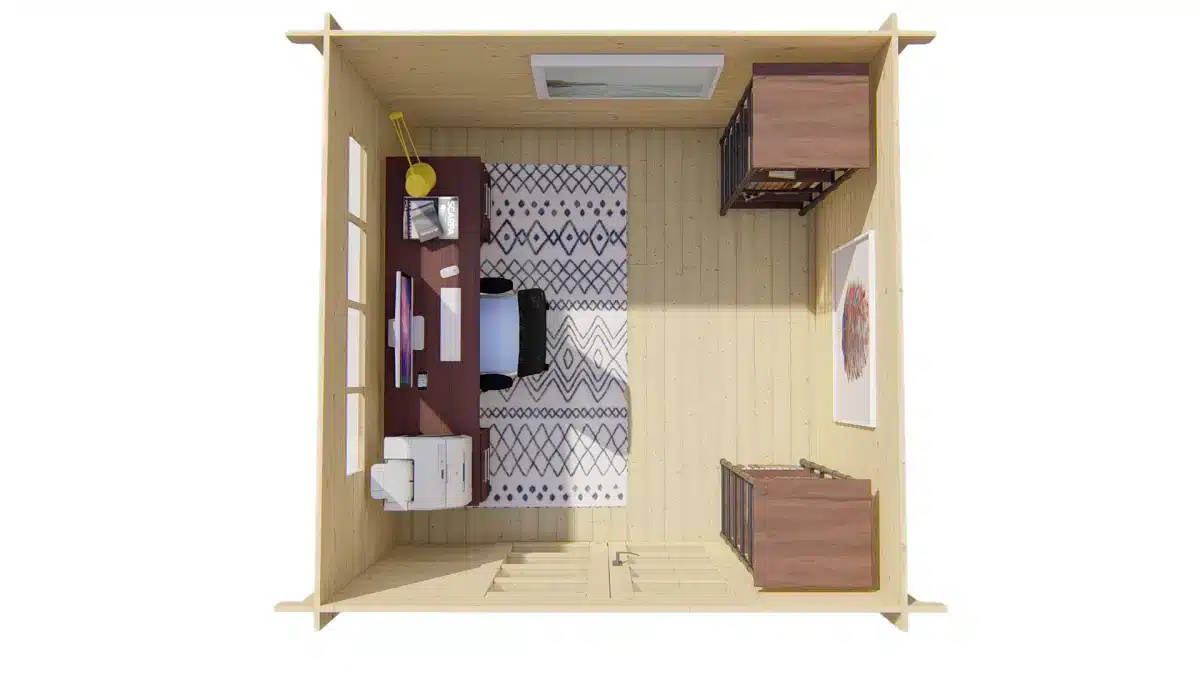 Blokhut – Tuinhuis Bodine | 28 mm | vuren Red Class Wood geïmpregneerd