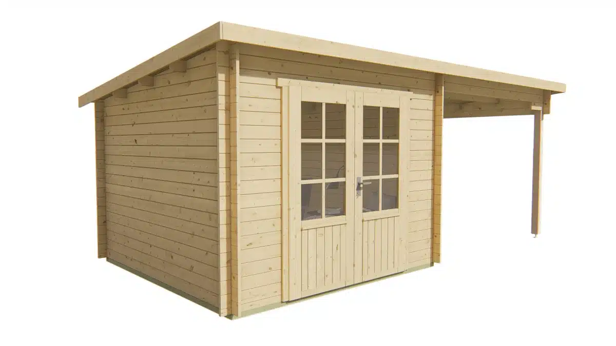 Blokhut – Tuinhuis Chappo | 28 mm | vuren Red Class Wood geïmpregneerd
