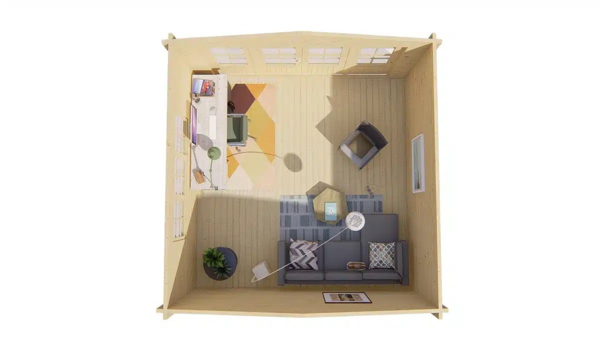 Blokhut – Tuinhuis Derby | 58 mm | vuren Red Class Wood geïmpregneerd