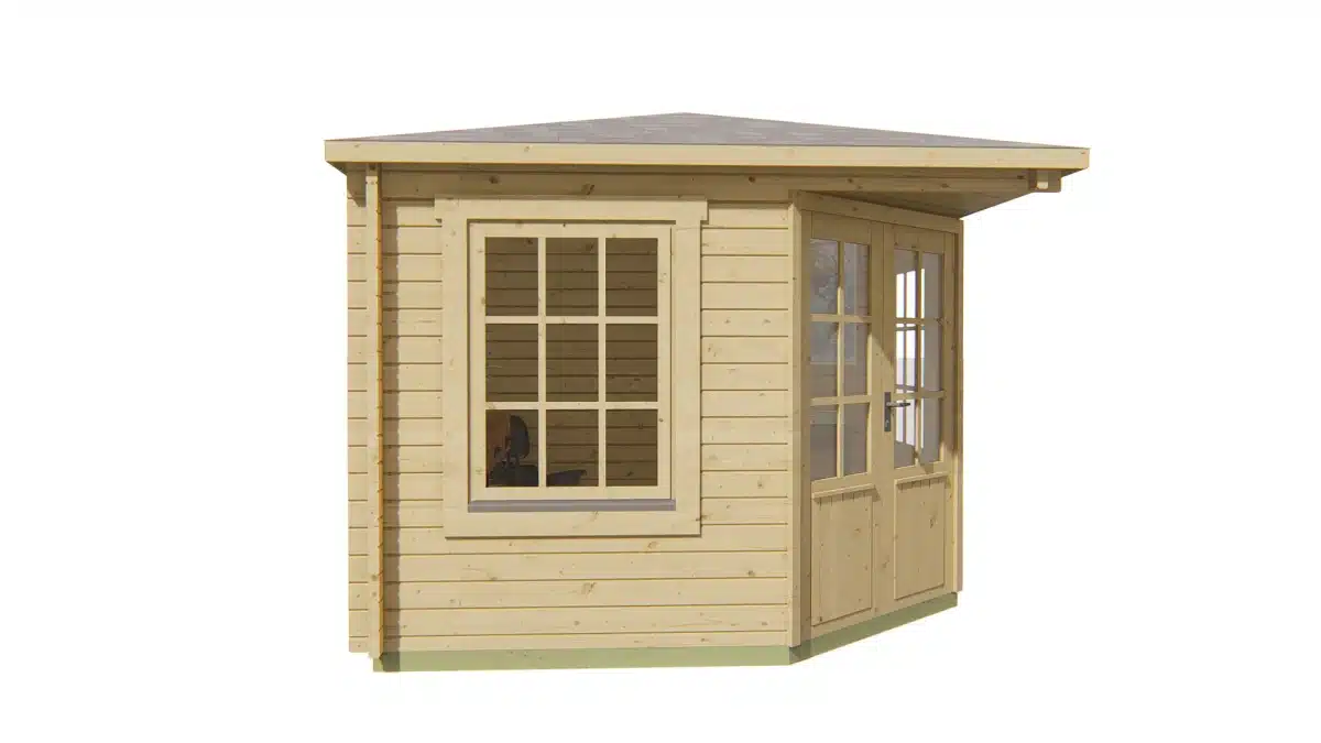 Blokhut – Tuinhuis Emma | 40 mm | vuren honinggeel geïmpregneerd