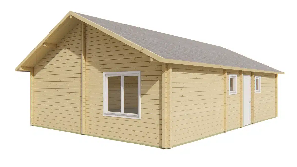 Blokhut – Tuinhuis Finn | 92 mm | vuren Red Class Wood geïmpregneerd