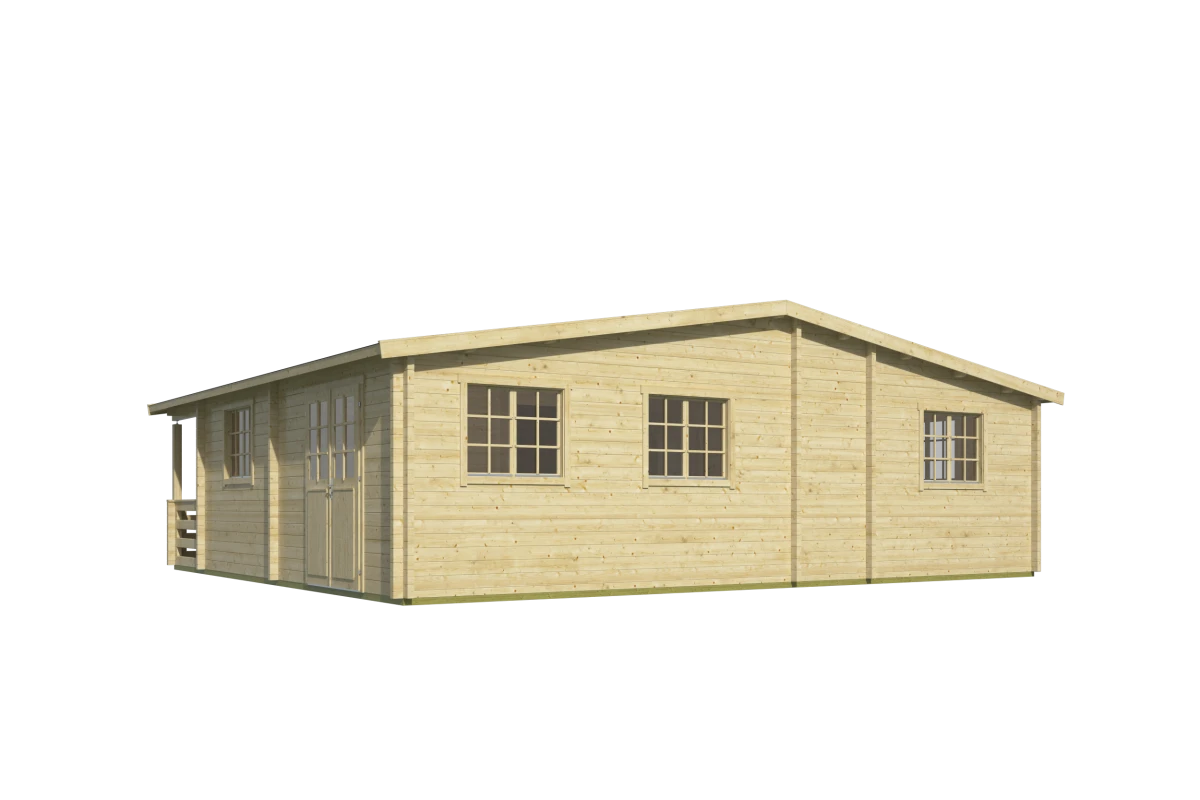 Blokhut – Tuinhuis Fuerteventura | 70 mm | groen geïmpregneerd