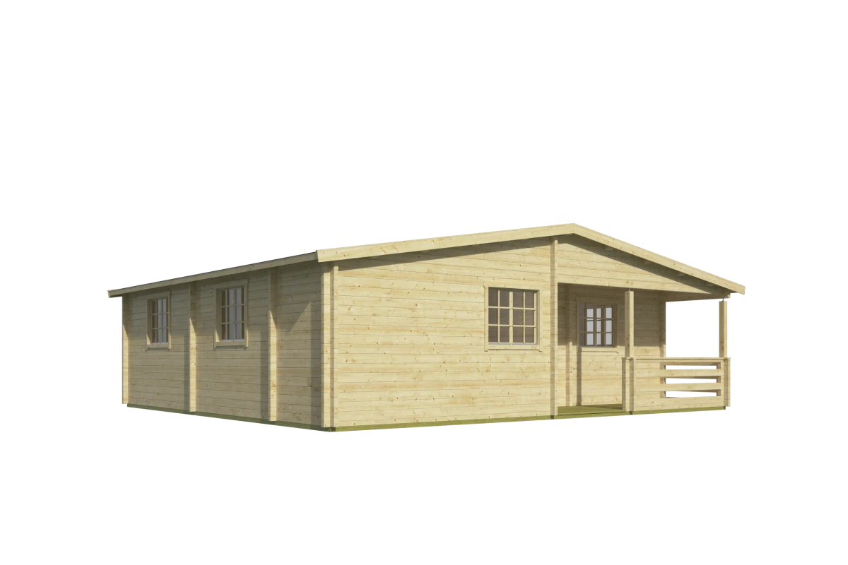 Blokhut – Tuinhuis Fuerteventura | 70 mm | grijs geïmpregneerd