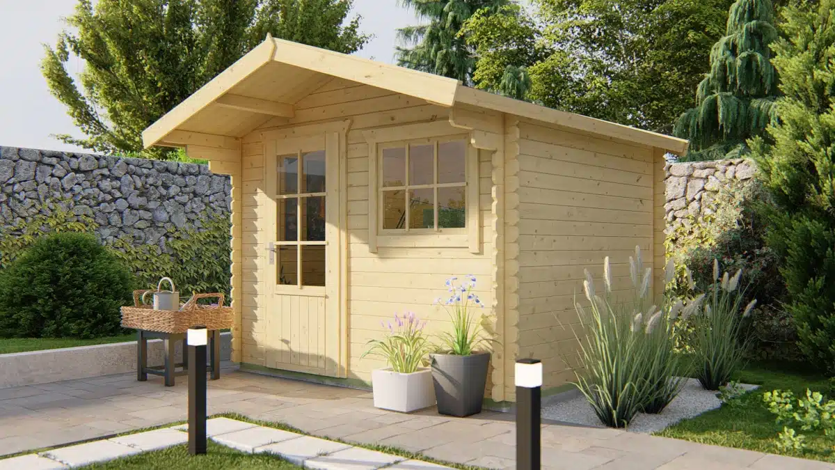 Blokhut – Tuinhuis Björn | 28 mm | vuren Red Class Wood geïmpregneerd
