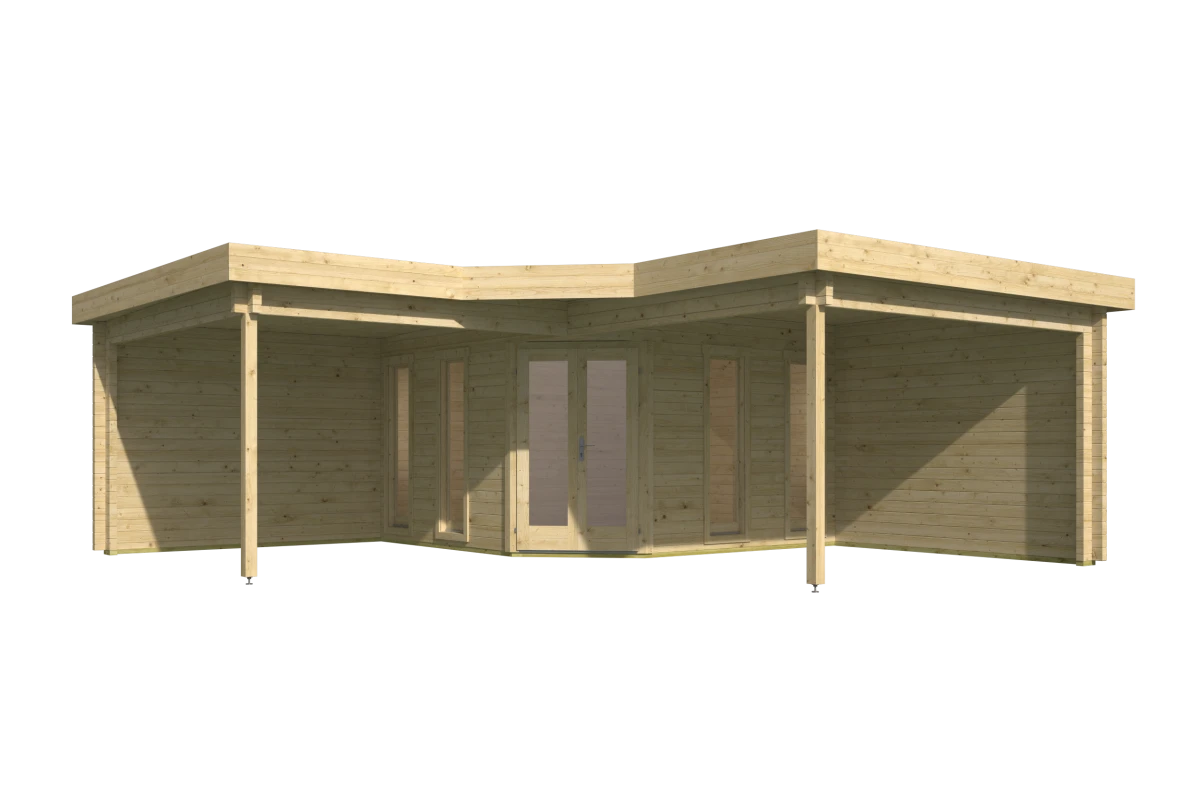 Blokhut – Tuinhuis Bridgend | 70 mm | bruin geïmpregneerd