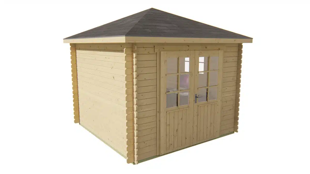 Blokhut – Tuinhuis Halvar | 28 mm | vuren Red Class Wood geïmpregneerd