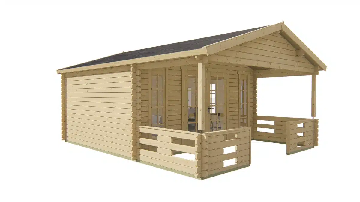 Blokhut – Tuinhuis Heino | 44 mm | vuren Red Class Wood geïmpregneerd
