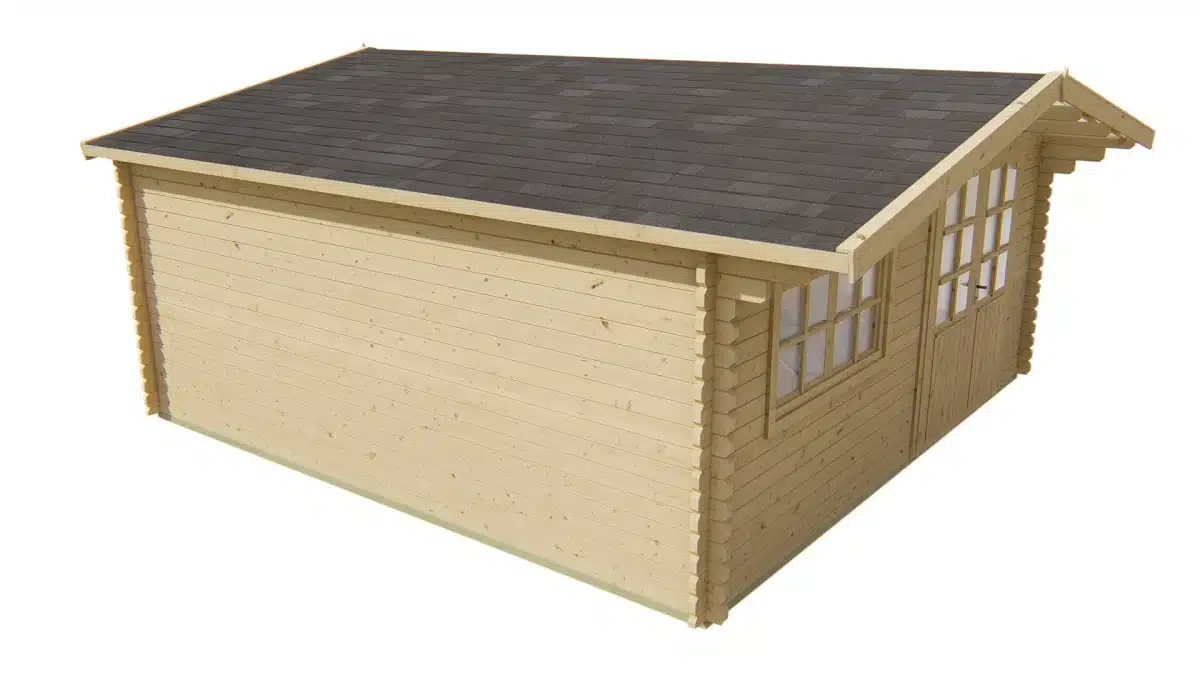 Blokhut – Tuinhuis Hendrick | 44 mm | vuren groen geïmpregneerd