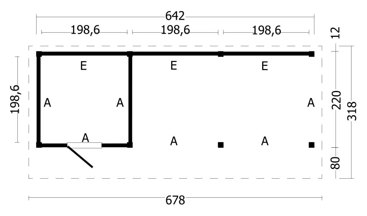 Bergen L Type 7 Douglas Gedroogd Potdekselplank blank
