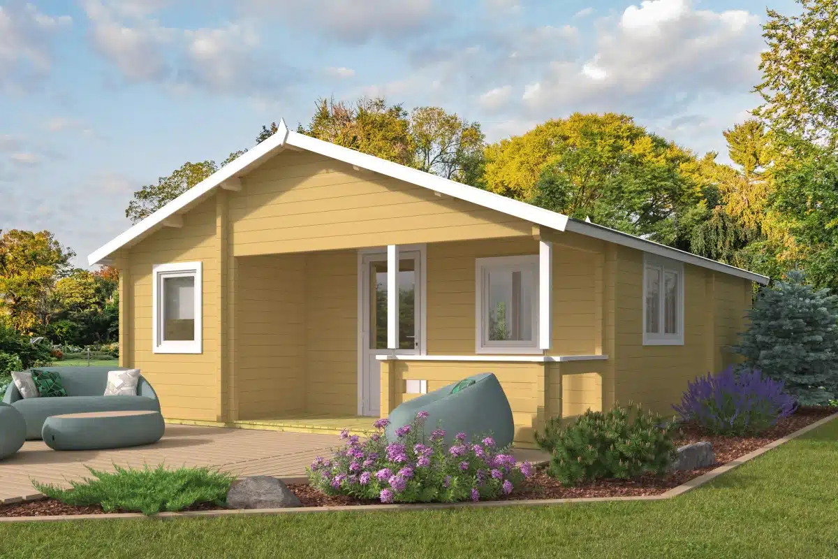 Blokhut – Tuinhuis Kay | 70 mm | vuren Red Class Wood geïmpregneerd