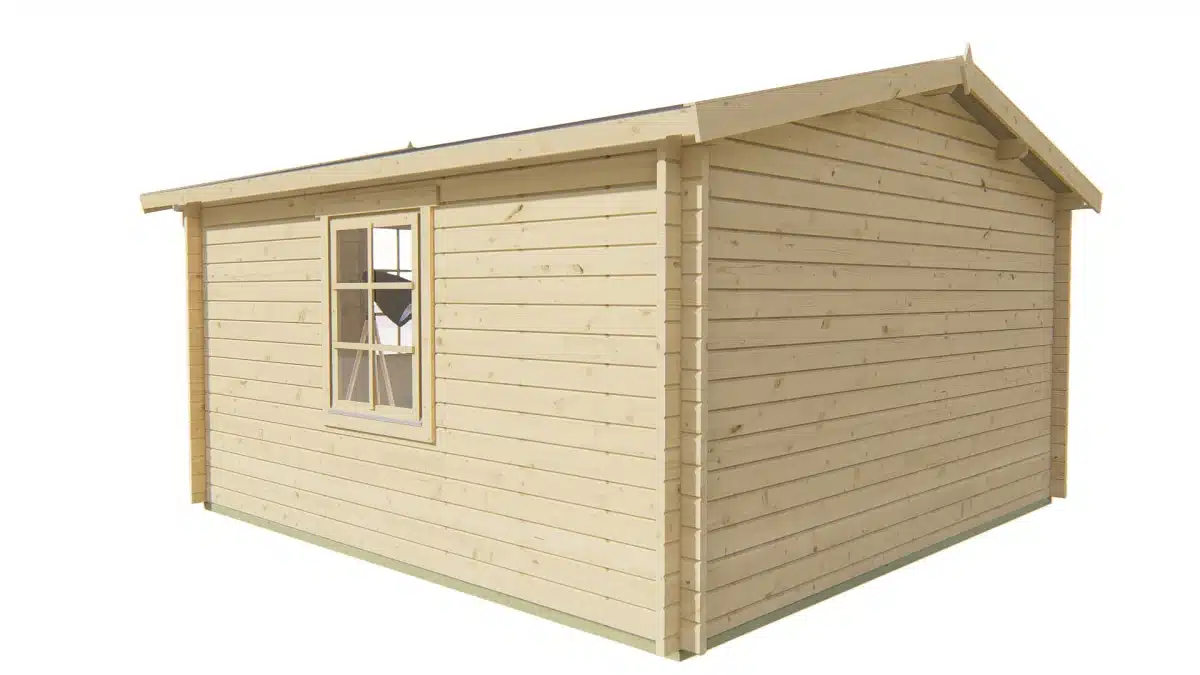 Blokhut – Tuinhuis Gunda | 40 mm | vuren grijs geïmpregneerd