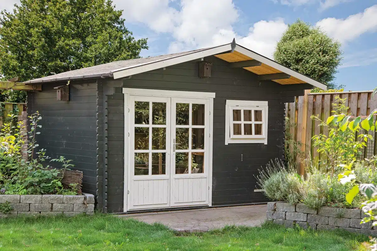 Blokhut – Tuinhuis Ingmar | 28 mm | vuren honinggeel geïmpregneerd