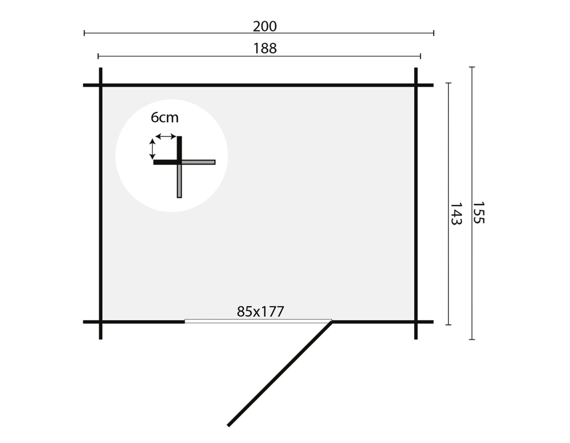 Blokhut – Tuinhuis Irina | 19 mm | vuren groen geïmpregneerd