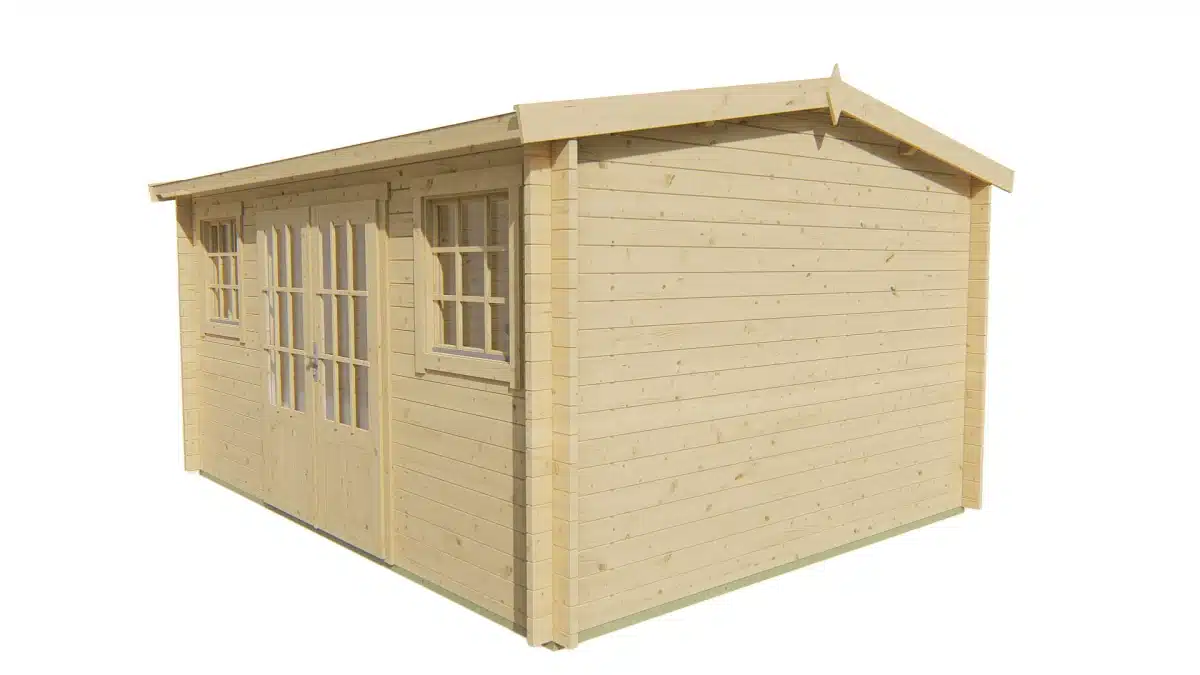 Blokhut – Tuinhuis Jenny | 40 mm | honinggeel geïmpregneerd