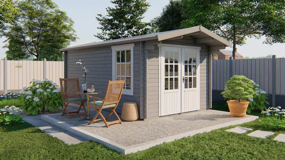 Blokhut – Tuinhuis Julia | 40 mm | vuren Red Class Wood geïmpregneerd