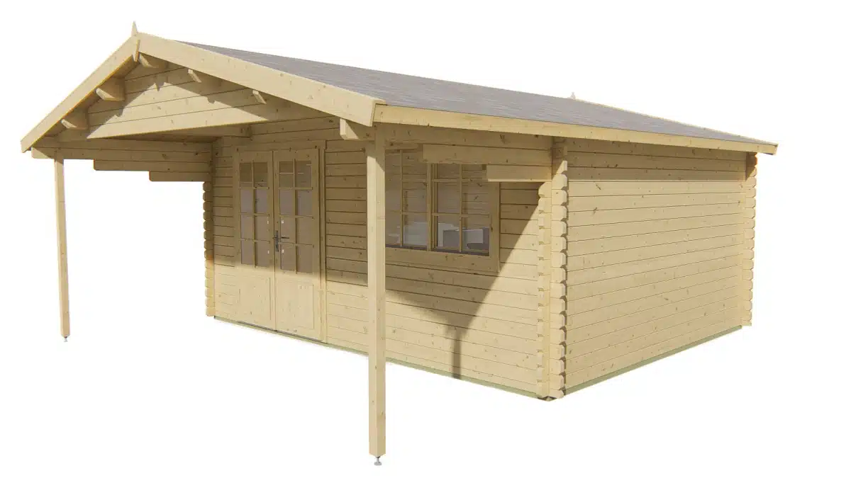Blokhut – Tuinhuis Kristan | 44 mm | vuren Red Class Wood geïmpregneerd