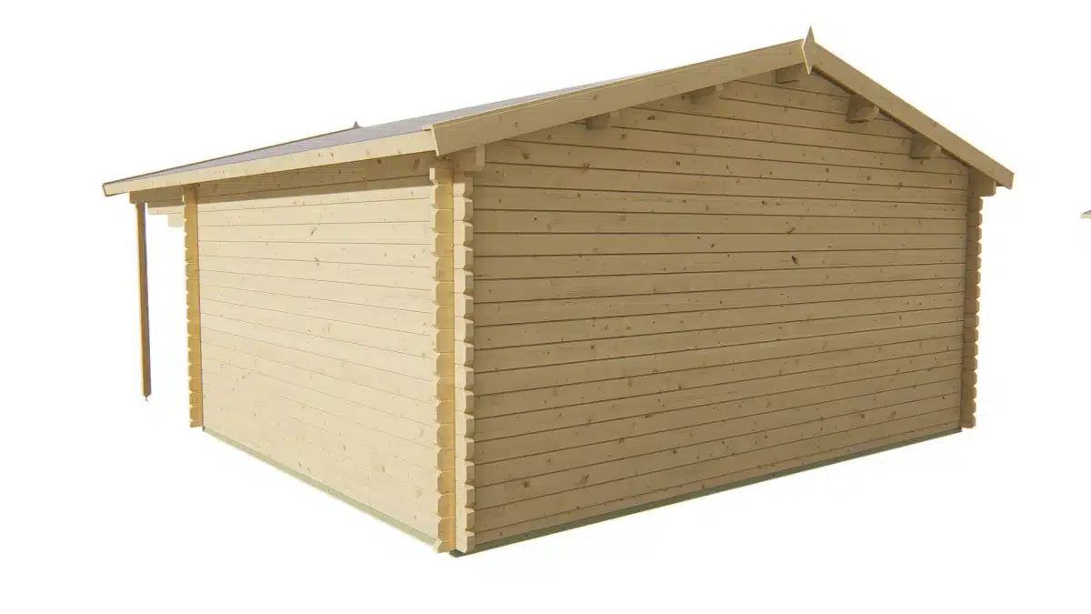Blokhut – Tuinhuis Kristan | 44 mm | vuren grijs geïmpregneerd