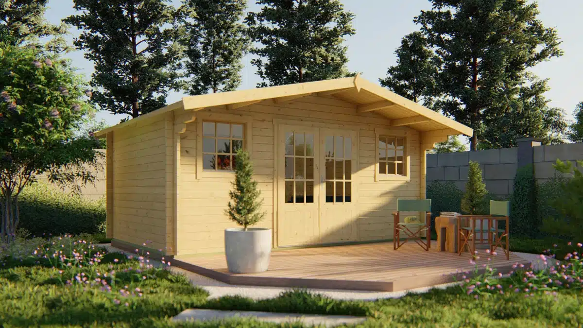 Blokhut – Tuinhuis Karen | 40 mm | Red Class Wood geïmpregneerd