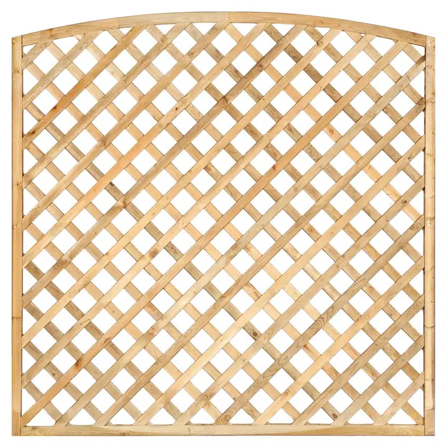 Trellis met tooglijst, diagonale lamellen grenen groen geïmpregneerd H180 x B180 cm