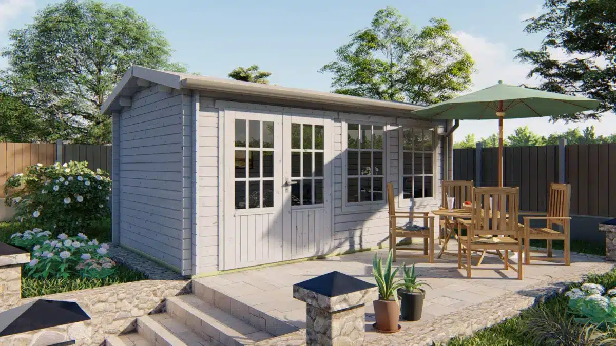 Blokhut – Tuinhuis Aiste | 40 mm | vuren onbehandeld
