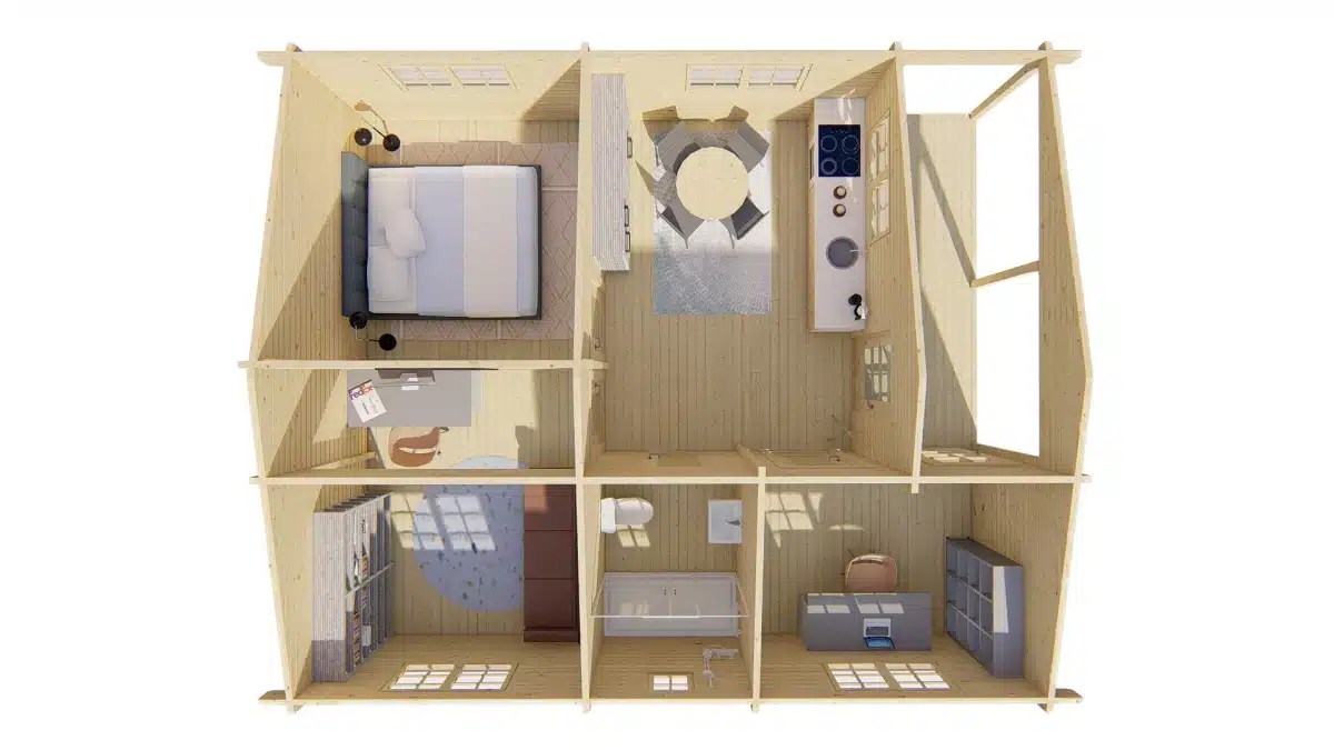 Blokhut – Tuinhuis Ardee | 70 mm | vuren onbehandeld